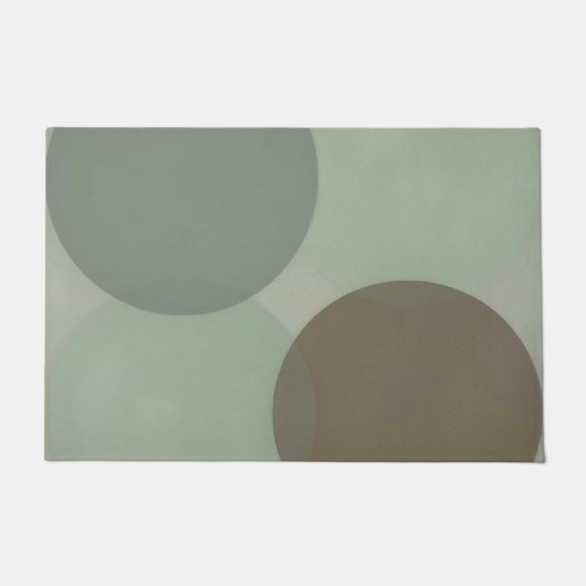 Überlappende Kreise Minimalistischer Abstrakt Fußmatte (Vorderseite)