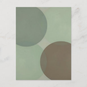 Überlappende Kreise Minimalistischer Abstrakt Postkarte