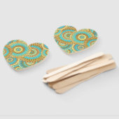 Überlappende Mandala Blau Braun Gold Fächer (Non-assembled)