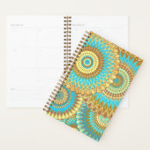 Überlappende Mandala Blau Braun Gold Planer (Anzeige)