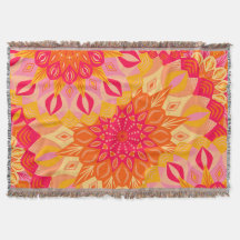 Überlappende Mandala Orange Pink Gelb
