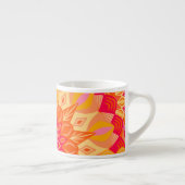 Überlappende Mandala Orange Pink Gelb Espressotasse (Rechts)