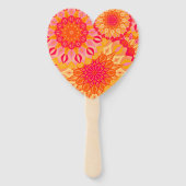 Überlappende Mandala Orange Pink Gelb Fächer (Vorderseite)