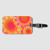 Überlappende Mandala Orange Pink Gelb Gepäckanhänger (Vorderseite (Horizontal))