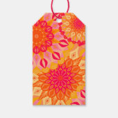 Überlappende Mandala Orange Pink Gelb Geschenkanhänger (Vorderseite)