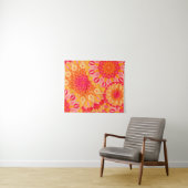 Überlappende Mandala Orange Pink Gelb Klein Wandteppich (Beispiel (Horizontal))