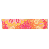 Überlappende Mandala Orange Pink Gelb Kurzer Tischläufer (Horizontal)