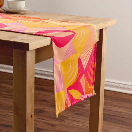 Überlappende Mandala Orange Pink Gelb Kurzer Tischläufer (Beispiel)