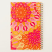 Überlappende Mandala Orange Pink Gelb Planer (Rückseite)