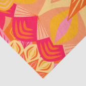 Überlappende Mandala Orange Pink Gelb Seidenpapier (Ausschnitt)