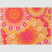 Überlappende Mandala Orange Pink Gelb Seidenpapier (Vorderseite)