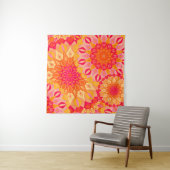 Überlappende Mandala Orange Pink Gelb Wandteppich (Beispiel (Horizontal))