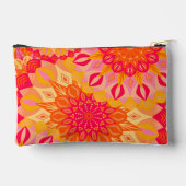 Überlappende Mandala Orange Pink Gelb Zubehörtasche (Rückseite)