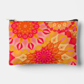 Überlappende Mandala Orange Pink Gelb Zubehörtasche (Vorderseite)