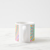 Überlappende Mandala Pink Blau Gelb Mint Lila Espressotasse (Rückseite)