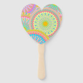 Überlappende Mandala Pink Blau Gelb Mint Lila Fächer (Vorderseite)