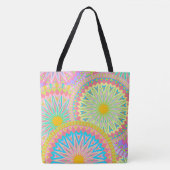 Überlappende Mandala Pink Blau Gelb Mint Lila Tasche (Vorderseite)