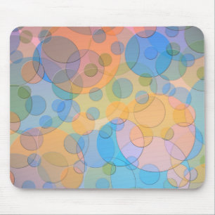Überlappende Pastellkreise Modernes Design Mousepad