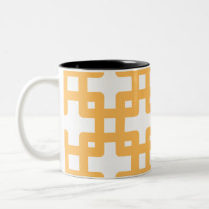 Überlappende quadratische Formen Zweifarbige Tasse