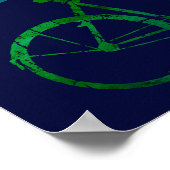 Überlappende Räder farbenfrohe Bikes Dekor Poster (Ecke)