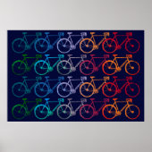 Überlappende Räder farbenfrohe Bikes Dekor Poster (Vorne)