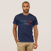 Überlappende Räder - Farbknöpfe T-Shirt (Vorne ganz)