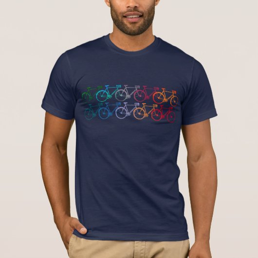 Überlappende Räder - Farbknöpfe T-Shirt (Vorderseite)