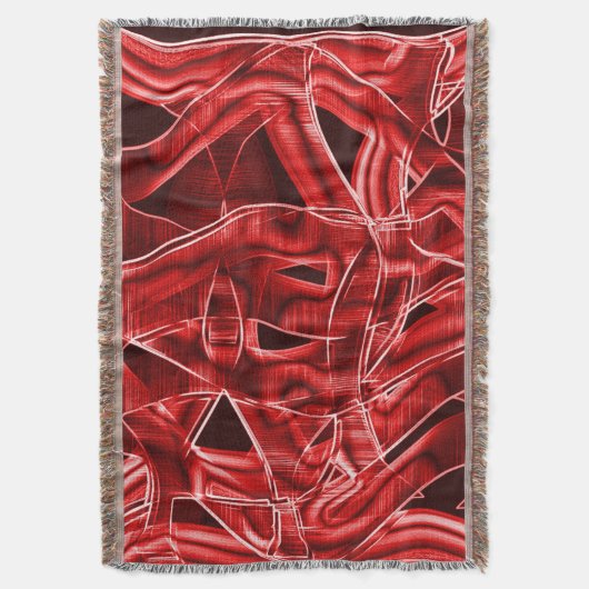 Überlappende rote Acrylbandüberreste Decke (Vorderseite Vertikal)