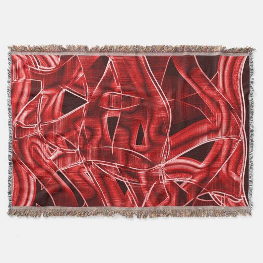 Überlappende rote Acrylbandüberreste Decke (Vorderseite)