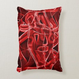 Überlappende rote Acrylbandüberreste Dekokissen