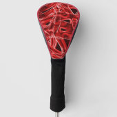 Überlappende rote Acrylbandüberreste Golf Headcover (Vorderseite)