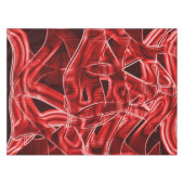 Überlappende rote Acrylbandüberreste Tischdecke (Vorderseite (Horizontal))