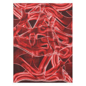 Überlappende rote Acrylbandüberreste Tischdecke (Vorderseite)