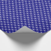 Überlappende Schaltkreise für das Design von Navy Geschenkpapier (Ecke)