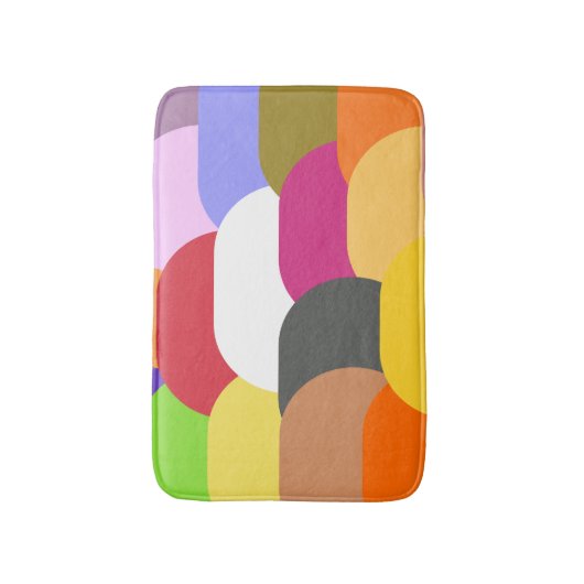 Überlappende Skalen Kreismuster Badematte (Vorderseite Vertikal)