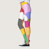 Überlappende Skalen Kreismuster Leggings (Links)