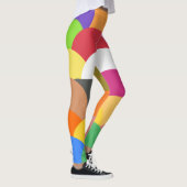 Überlappende Skalen Kreismuster Leggings (Rechts)