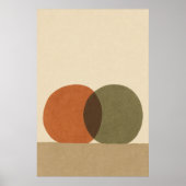 Überlappende Sonnen Gouache Boho Kunstposter Poster (Vorne)