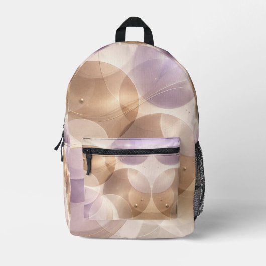 Überlappende transparente Kreise AI-Kunst Bedruckter Rucksack (Vorderseite)
