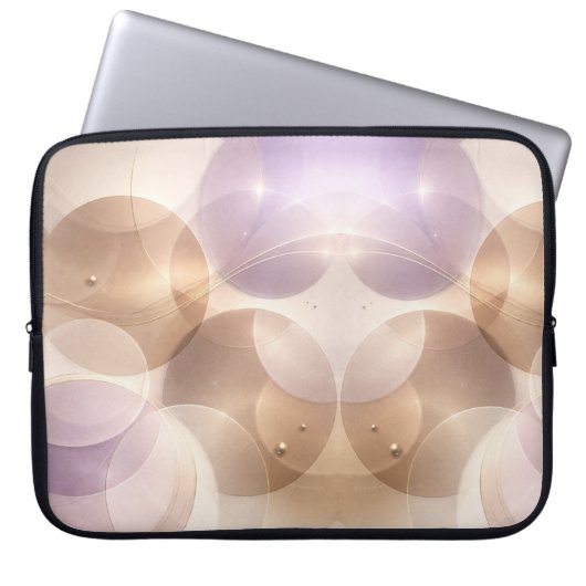 Überlappende transparente Kreise AI-Kunst Laptopschutzhülle (Vorderseite)