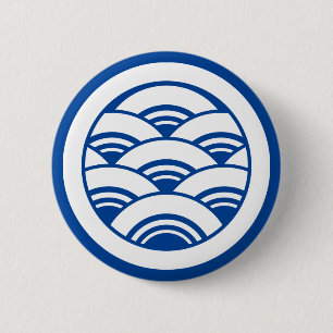 Überlappende Wellen im Kreis Button