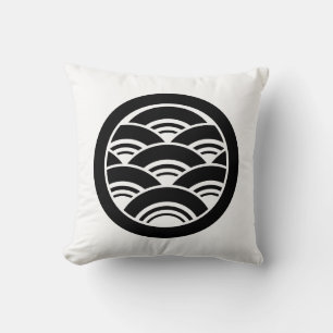 Überlappende Wellen im Kreis Kissen