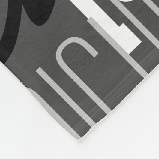 Überlappte Namen überall dunkelgrau Fleecedecke (Ecke)