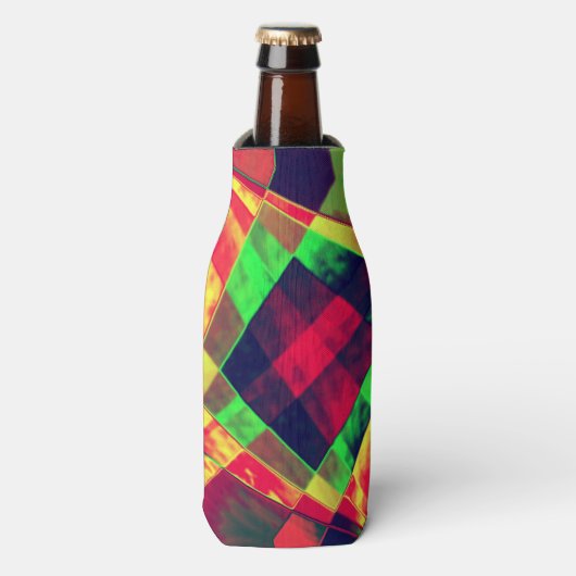 Überlappte und gerahmte Rechtecke Flaschenkühler (Flaschenvorderseite)