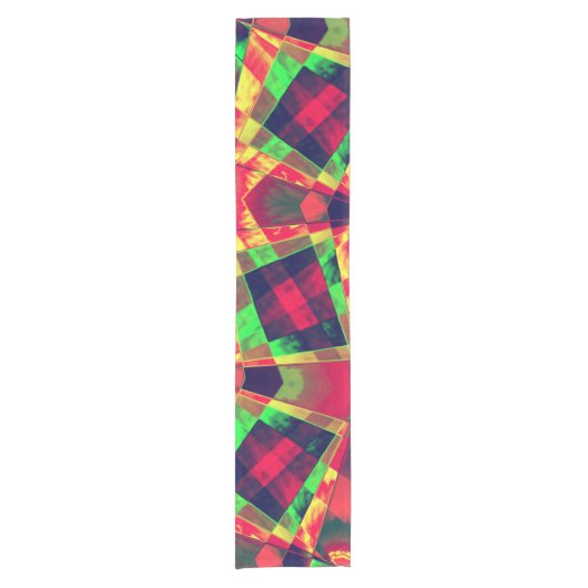 Überlappte und gerahmte Rechtecke Kurzer Tischläufer (Vorderseite)