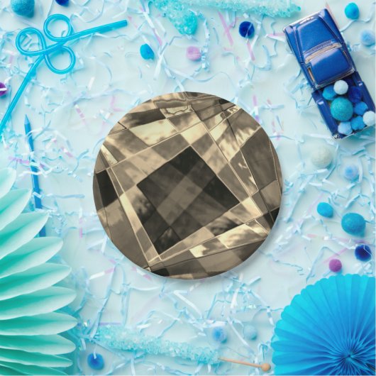 Überlappte und gerahmte Rechtecke Pappteller (Party)