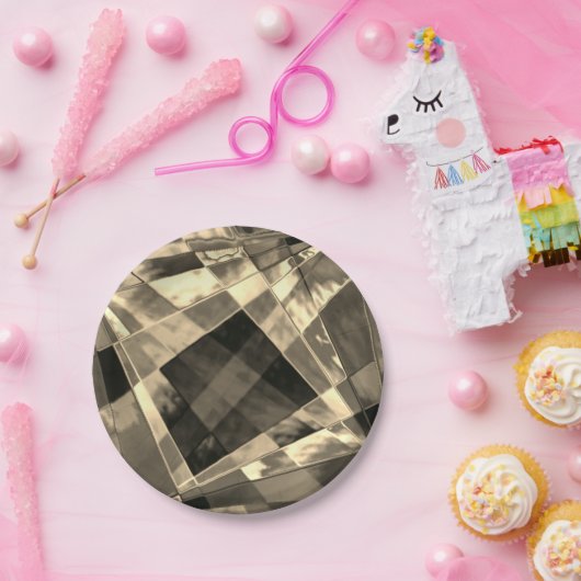 Überlappte und gerahmte Rechtecke Pappteller (Party)