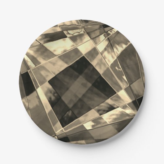 Überlappte und gerahmte Rechtecke Pappteller (Vorderseite)