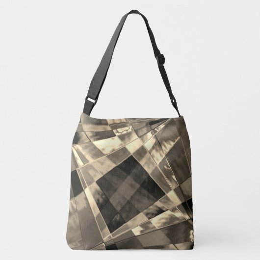 Überlappte und gerahmte Rechtecke Tragetaschen Mit Langen Trägern (Rückseite)