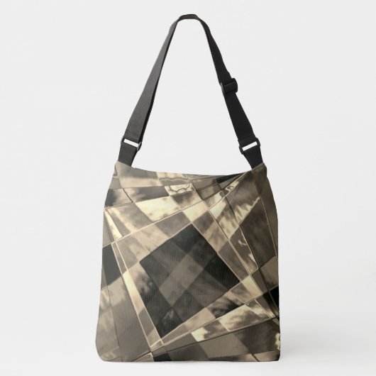 Überlappte und gerahmte Rechtecke Tragetaschen Mit Langen Trägern (Vorderseite)